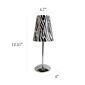 LimeLights Mini Silver Table Lamp w/Plastic Printed Shade - image 4