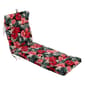 Jordan Manufacturing Chaise Cushion - Black/Red Floral - image 1