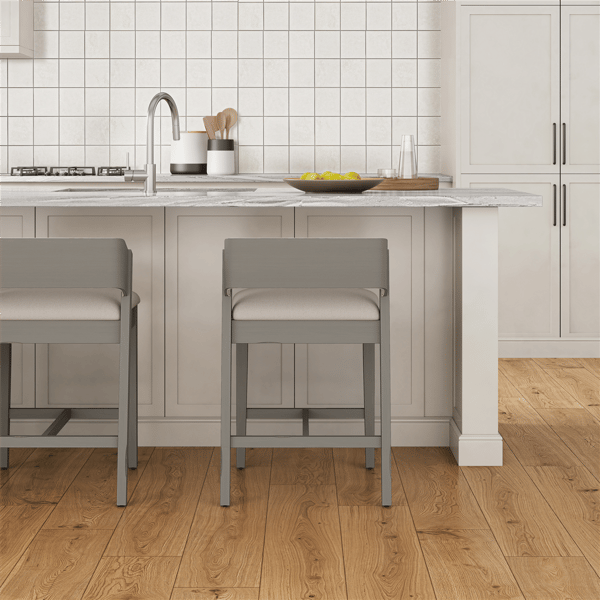 HH2 Home Dresden Grey Fabric Counter Height Stool