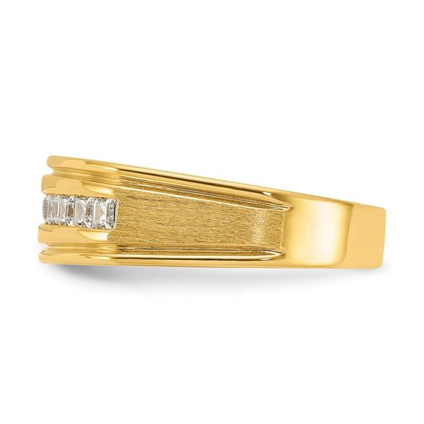 Mens Gentlemens Classics™ 14kt. Gold Satin 1/2ctw. Diamond Ring