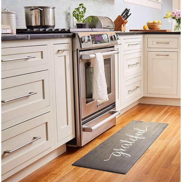 J&V Textiles Cloud Comfort "Grateful" Anti-Fatigue Kitchen Mat