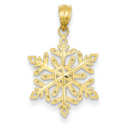 Gold Classics&#40;tm&#41; 14kt. Yellow Gold Snowflake Pendant