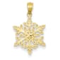 Gold Classics(tm) 14kt. Yellow Gold Snowflake Pendant - image 1