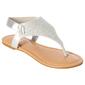 Womens Fifth & Luxe Glitter Mesh Rhinestone Thong Sandals - image 1
