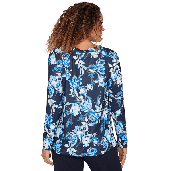 Womens Emaline Golden Nautica Long Sleeve Lace Shoulder Blouse