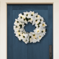 Puleo International 24in. Pre-Lit White Poinsettia Wreath - image 2