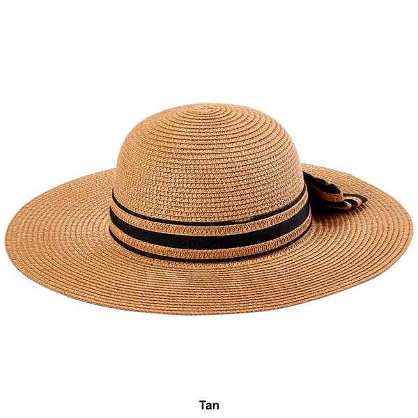 Womens Madd Hatter Floppy Hat With a Straw Bow