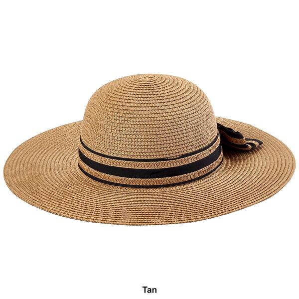 Womens Madd Hatter Floppy Hat With a Straw Bow