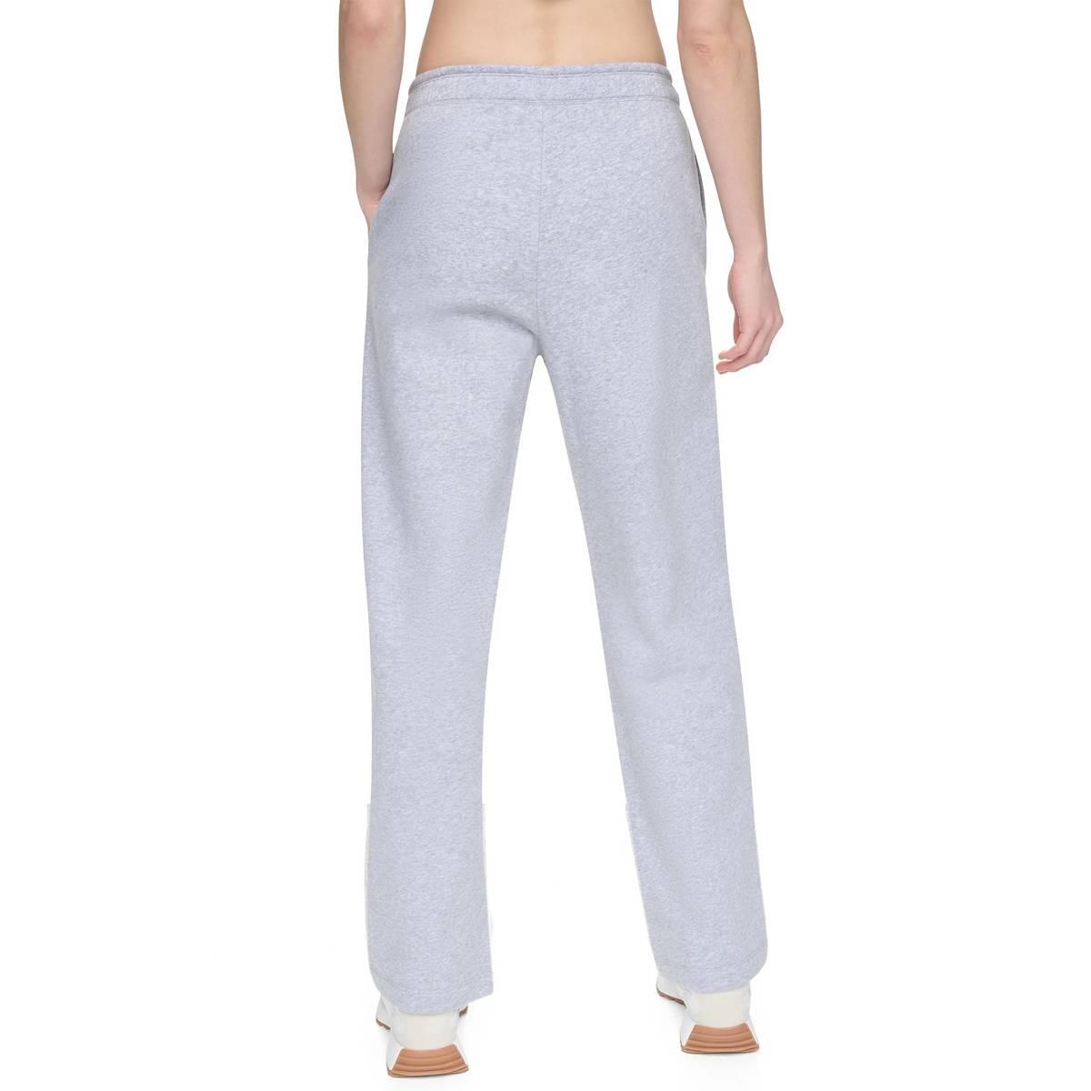 Womens DKNY Sport High Rise Open Leg Fleece Pants