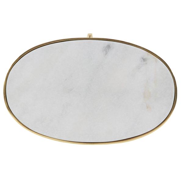 9th & Pike® Gold Marble Traditional Accent Table