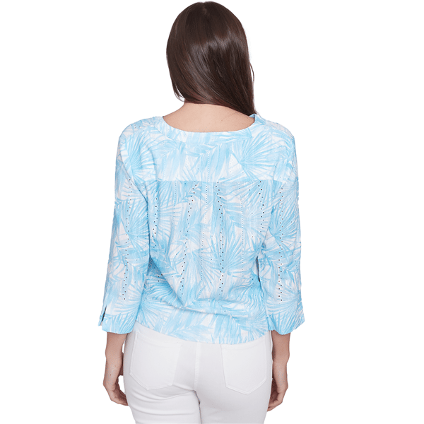 Womens Hearts of Palm It''s a Spring Thing Leaf Button Front