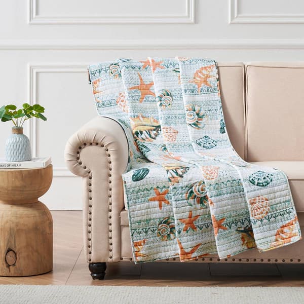 Greenland Home Fashions(tm) Kona Coastal Reversible Quilted Throw - image 