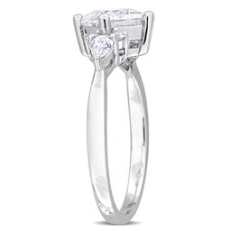 Sterling Silver 1 2/5ctw. White Moissanite Engagement Ring