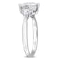 Sterling Silver 1 2/5ctw. White Moissanite Engagement Ring - image 3