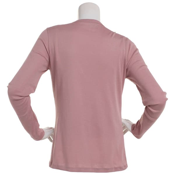 Womens Architect® Long Sleeve Solid Rib V-Neck Tee