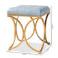 Baxton Studio Margot Art Deco Ottoman - image 7