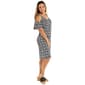 Womens MSK Cold Shoulder Abstract Swing Shift Dress - image 4