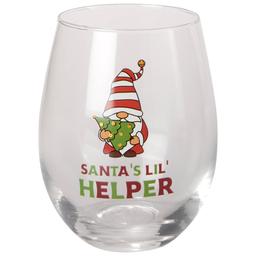 Home Essentials 18oz. Santa''s Helper Gnome Stemless Wine Glass