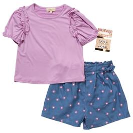 Girls &#40;7-12&#41; BTween&#40;R&#41; Embroidered Chambray Shorts Set
