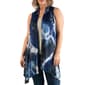 Plus Size 24/7 Comfort Apparel Blue Tie Dye Cardigan Vest - image 1