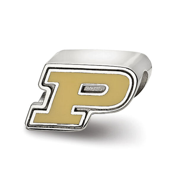 Purdue University Enameled Logo Bead Charm - image 