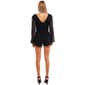 Juniors Almost Famous&#8482; Long Sleeve Liverpool Mesh Wrap Romper - image 2
