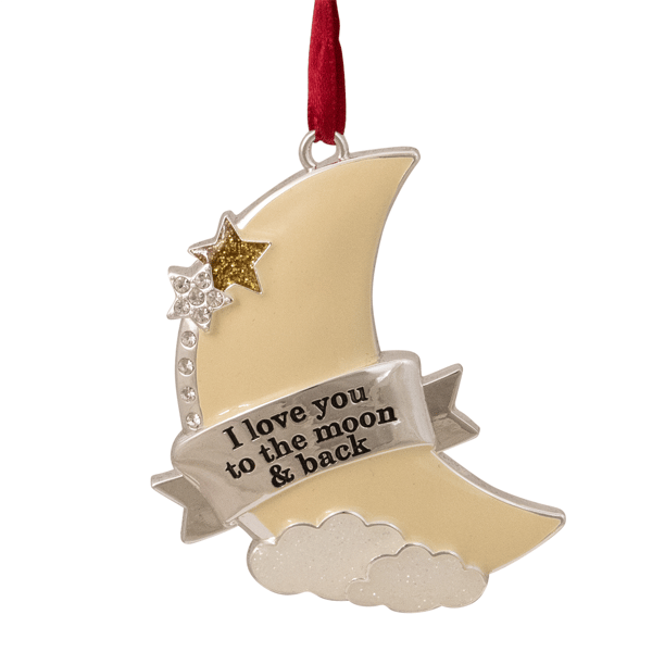 Northlight Yellow "I Love You to the Moon and Back" Ornament - image 