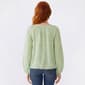 Juniors A.Byer Long Sleeve Embroidered Tie Bottom Top - image 2