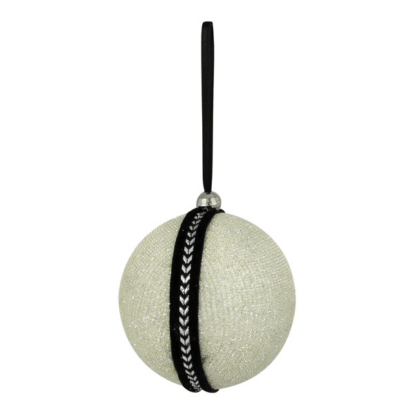 Northlight 4ct. Black Sequined & Textured Christmas Ornaments