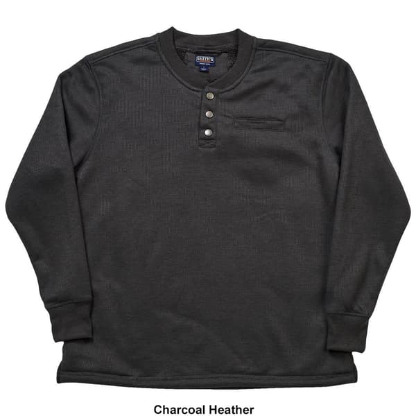 Mens Smith&#39;&#39;s Sherpa Lined Thermal Long Sleeve Henley