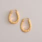 14kt. Yellow Gold Diamond Pear Shape Hoop Earrings - image 1