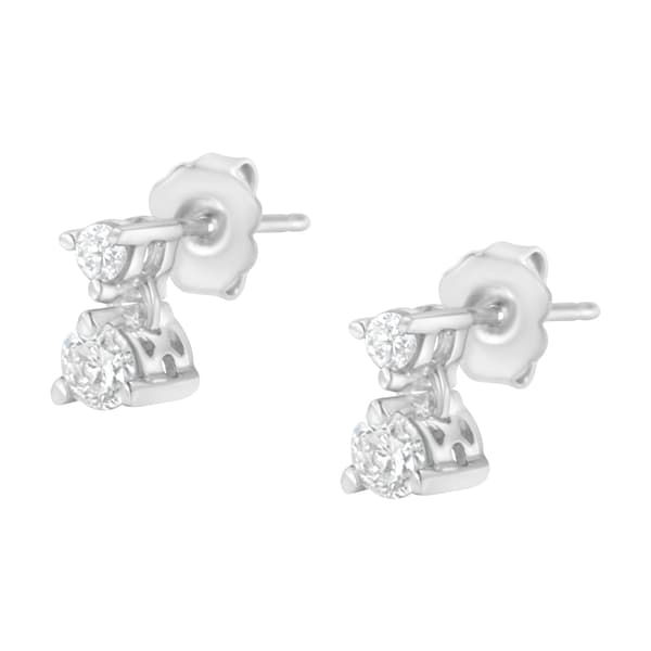 Diamond Classics&#8482; 1/2ctw. Double Diamond Stud Earrings