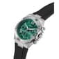 Mens Guess Silver Multi-Function Green Dial Watch - GW1011G1 - image 2