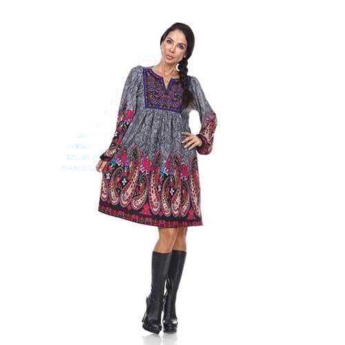 Womens White Mark Apolline Embroidered Sweater Dress