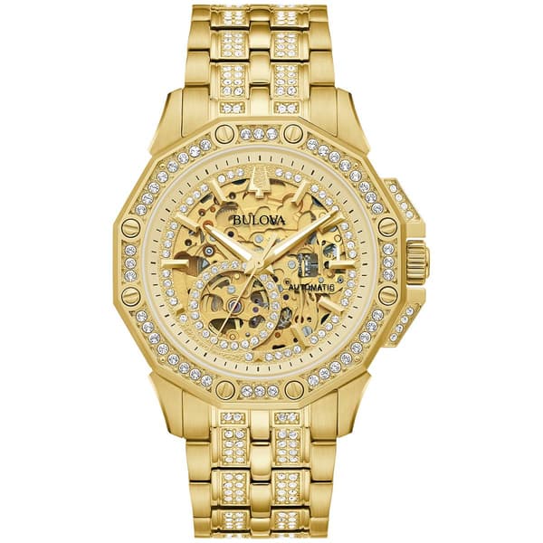 Mens Bulova Octava Gold-Tone Bracelet Watch - 98A292
