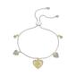 Shine Fine Silver Plated CZ Minnie Mouse Heart Bolo Bracelet - image 1