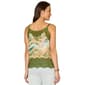 Womens Democracy Scallop Edge Crochet Embroidered Hem Tank Top - image 2