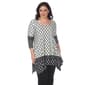 Plus Size White Mark 3/4 Sleeve Aicha Tunic Top - image 1