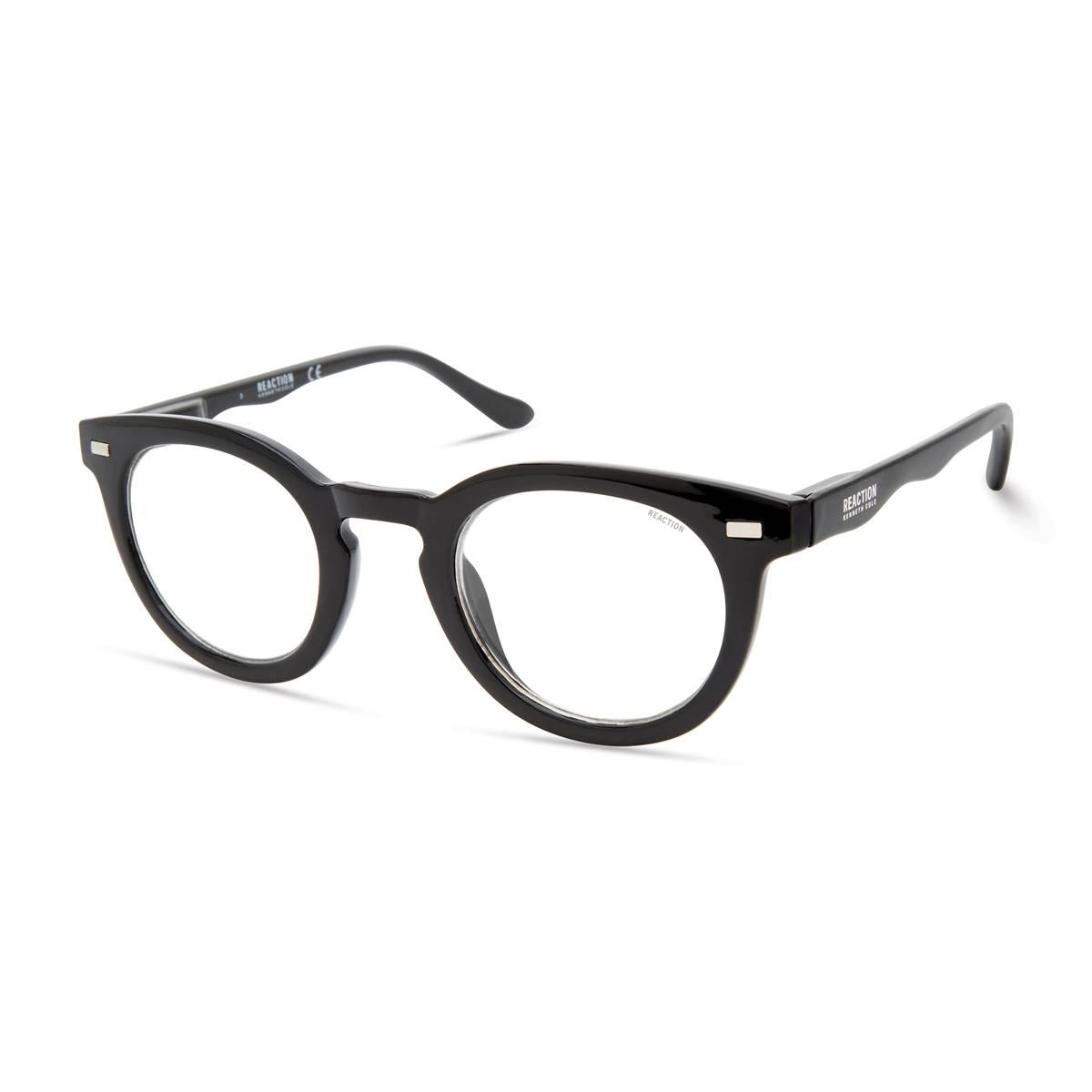 Womens Kenneth Cole® Injected Blue Filter Round Sunglasses