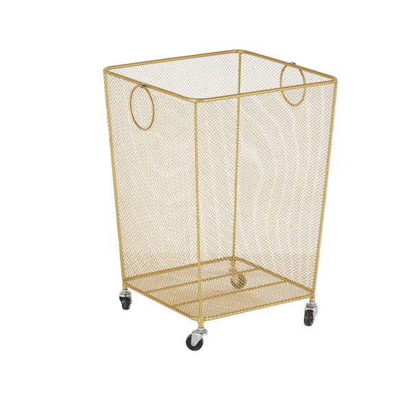 9th & Pike® Modern Gold Metal Storage Cart