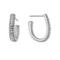 Guess Silver-Plated Crystal J Hoop Earrings - image 1