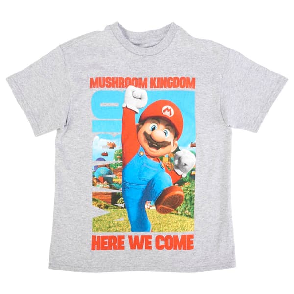 Boys (8-20) Mad Engine Here We Come Mario Graphic Tee - image 