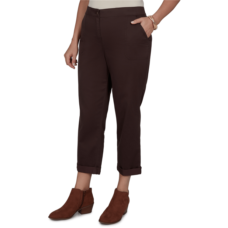 Plus Size Ruby Rd. Romance On The Ranch Washed Twill Pants