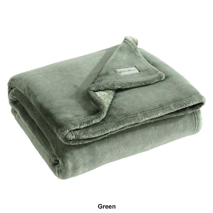 Eddie Bauer Ultra Lux Plush Solid Plush-Fleece Throw
