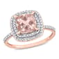 Gemstone Classics&#40;tm&#41; 14kt. Rose Gold Halo Morganite Ring - image 1