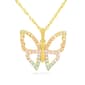 Forever New 18kt. Gold Plated Rainbow CZ Butterfly Pendant - image 1