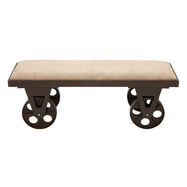 9th & Pike&#40;R&#41; Industrial Wood and Metal Vintage Bench Cart - image 
