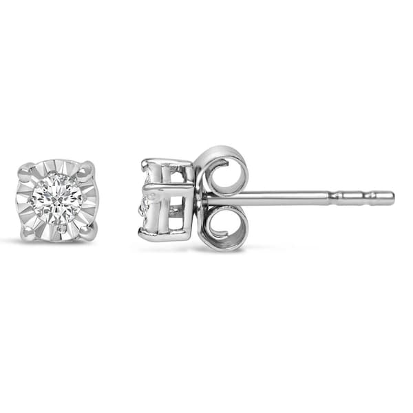 Haus of Brilliance 1/10ct. Round Lab Grown Diamond Stud Earrings