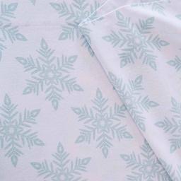 Freshfolds Turkish Cotton Snowflake Flannel 4pc. Sheet Set