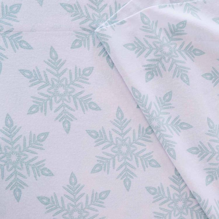 Freshfolds Turkish Cotton Snowflake Flannel 4pc. Sheet Set